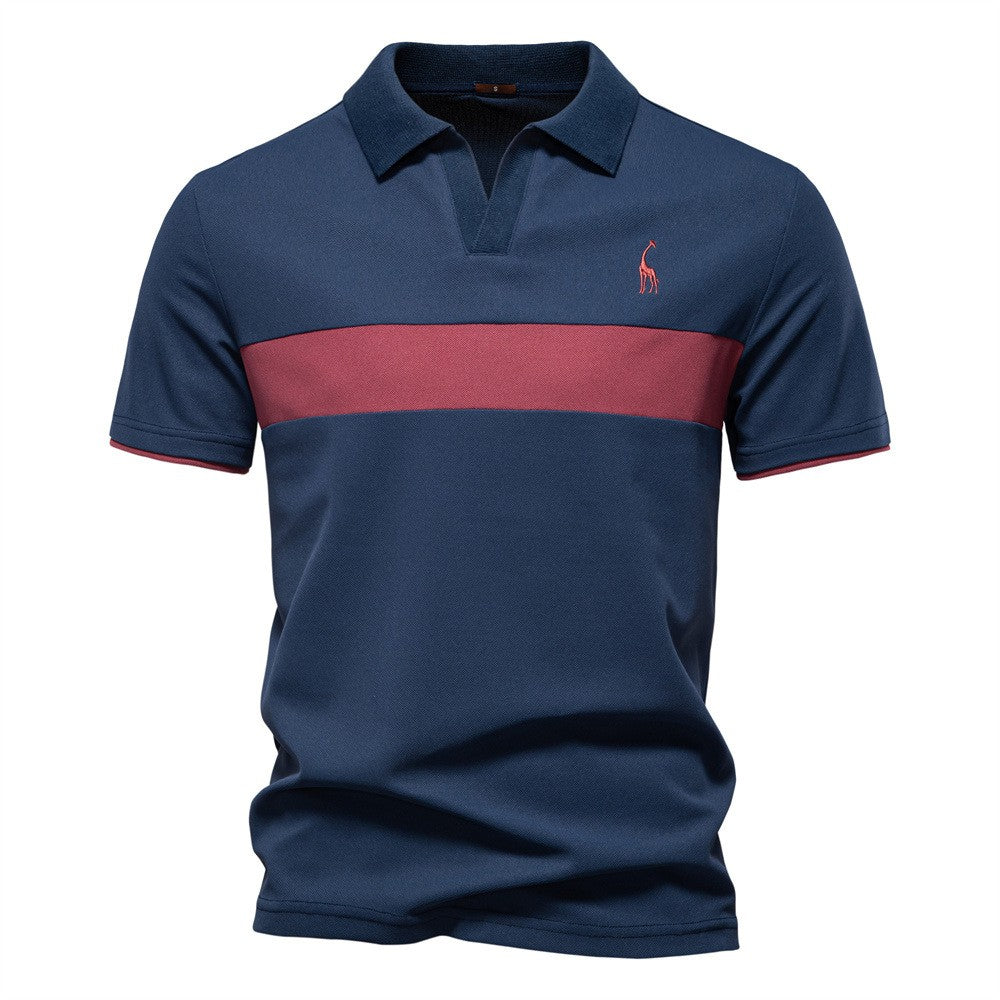 Men's summer embroidered short-sleeved polo shirt(you426)