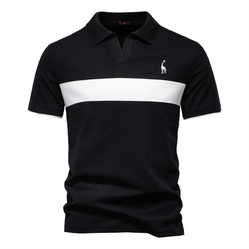 Men's summer embroidered short-sleeved polo shirt(you426)