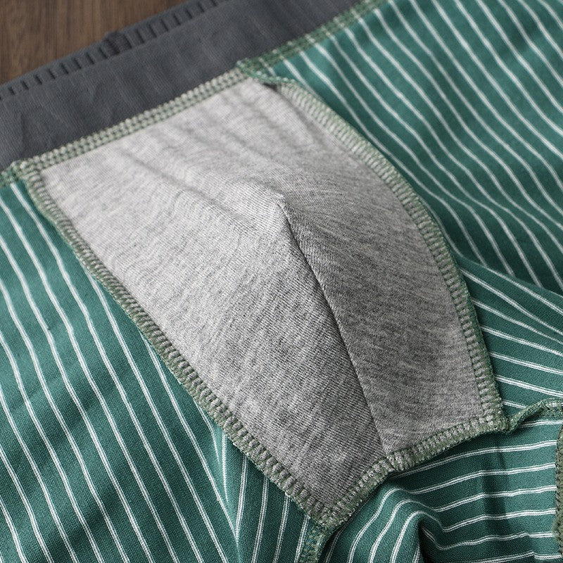 5Pcs Men's trendy loose striped boxer briefs(you425)