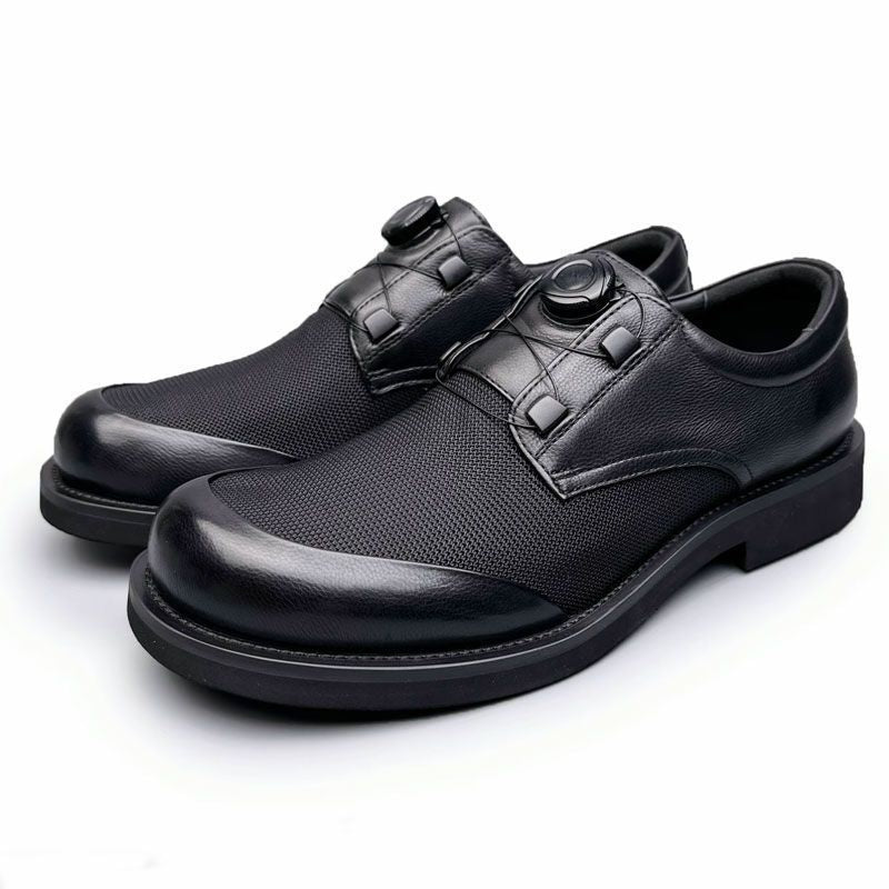 zd392-Men's new British style casual leather shoes