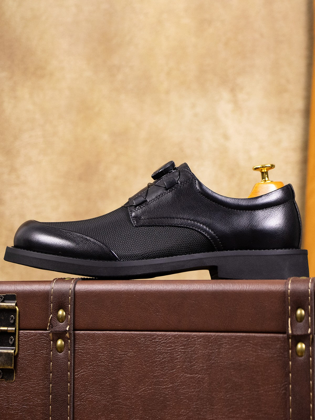 zd392-Men's new British style casual leather shoes
