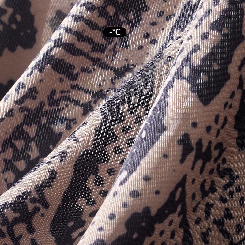 Men's Summer Ice Silk Cool Thin Leopard Print Boxer Briefs(cm558)