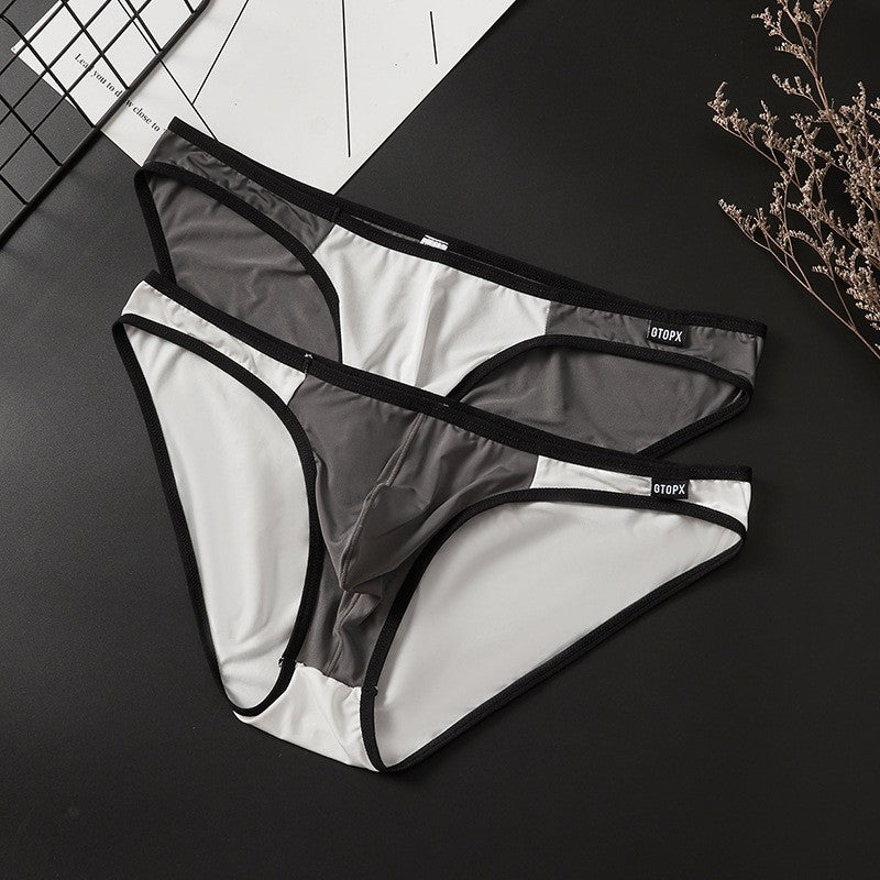 zd399-Men's thin ice silk breathable briefs