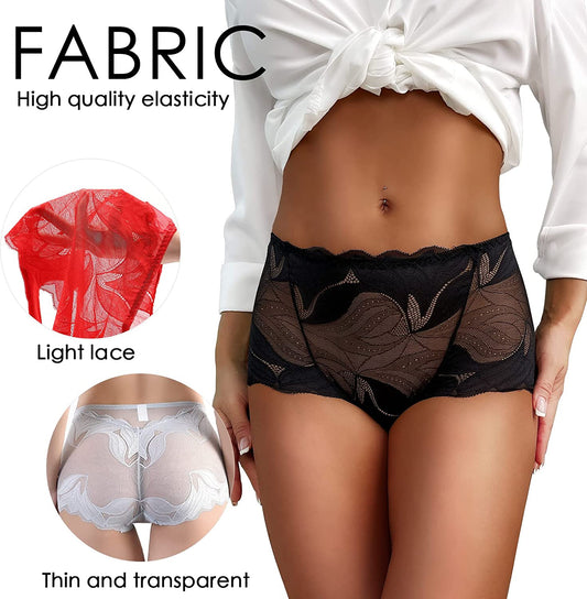 【علبة تحتوي على 7 سراويل داخلية نسائية】Women's silk lace panties