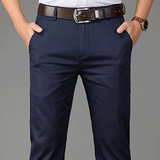 luu23-men's trousers summer thin slim fit elastic casual pants-buy 1 get 1 free!