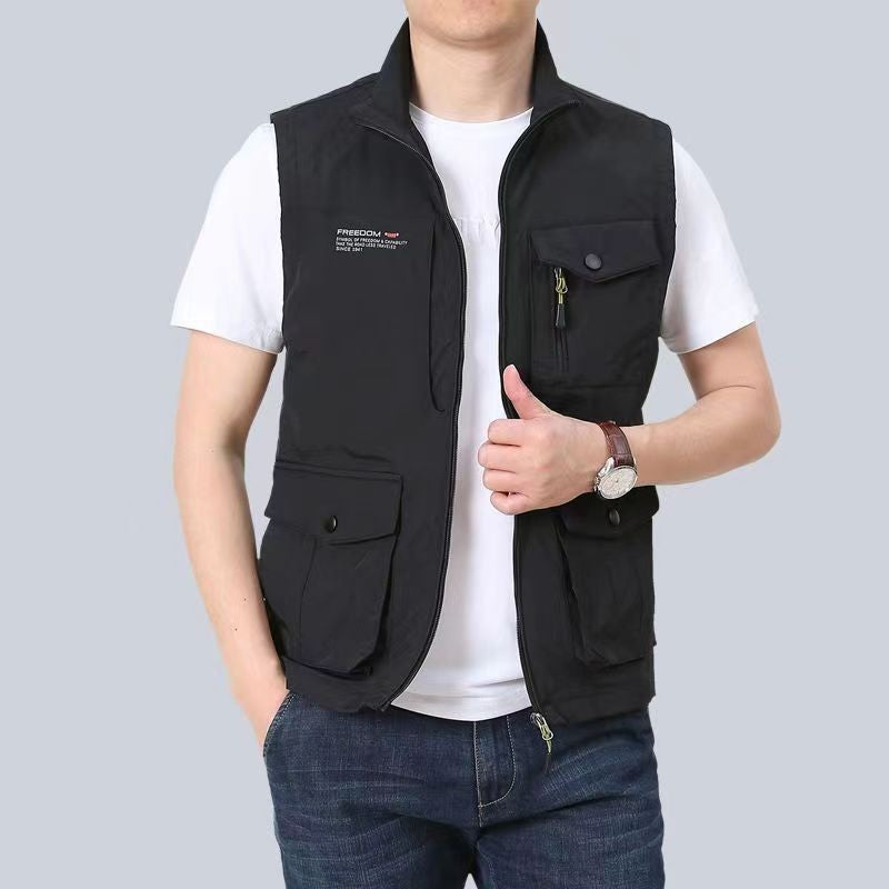 luu284-Casual tooling young men's outdoor vest
