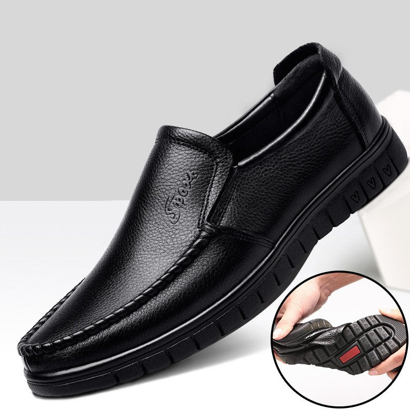 2025 men's all-match breathable casual leather shoes