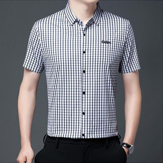 zd142-2025 Men's Business Casual Plaid Shirt-Buy more,Save more