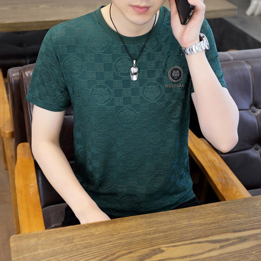 2025 summer ice silk quick-drying men's T-shirt