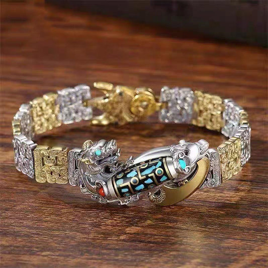 ting26-Rotatable Vintage Men's Bracelet