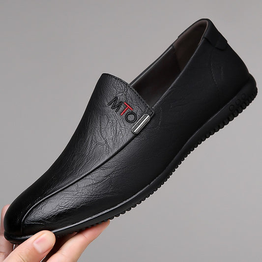 Men's breathable casual leather shoes