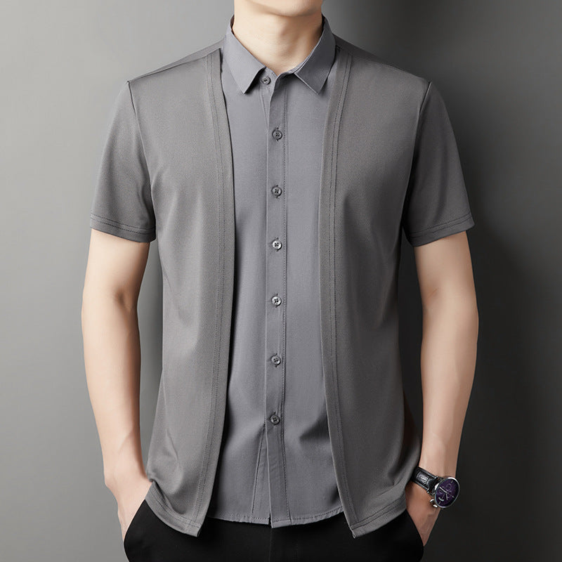 Business Casual Men's Short Sleeve Shirt