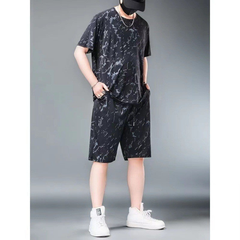 TJ138-Men's summer breathable quick-drying casual sports suit