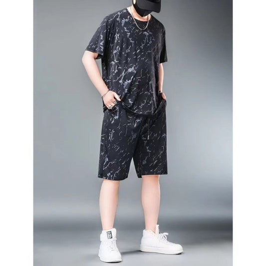 TJ138-Men's summer breathable quick-drying casual sports suit