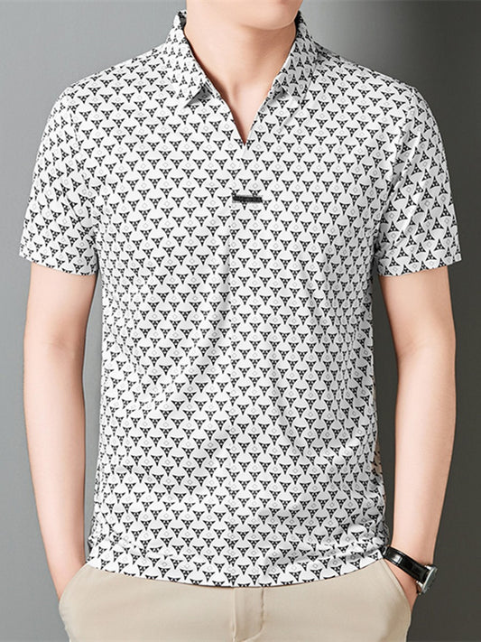 2025 Men's casual printed breathable short-sleeved T-shirt(cm341)