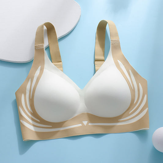 zp381-Adjustable push-up anti-sagging anti-shock fixed cup bra