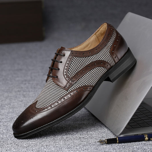 qh89-men's retro casual leather shoes