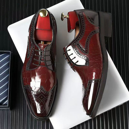 qh95-Fashionable men's leather shoes