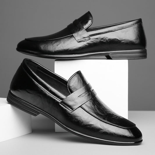 luu005-New British style men's casual leather shoes
