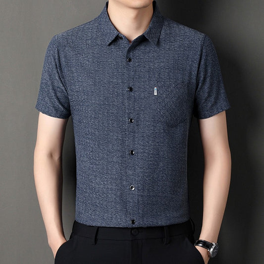 qh117-Loose Personality Men's Short Sleeve Shirt