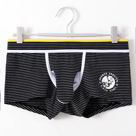 Breathable Fashion Striped Men's Boxer Briefs