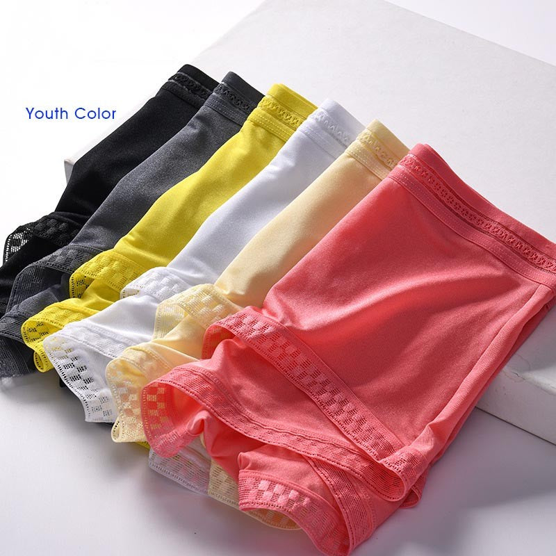 hou445-Men's Summer Translucent Ice Silk Boxer Briefs