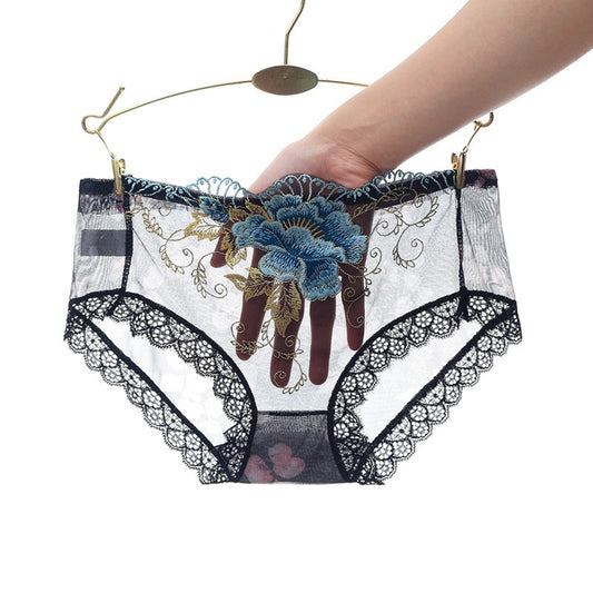Sexy seamless lace embroidered women's underwear