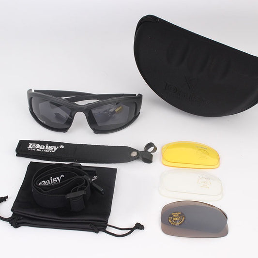 ae652-Daisy X7 glasses tactical goggles set 4 lenses