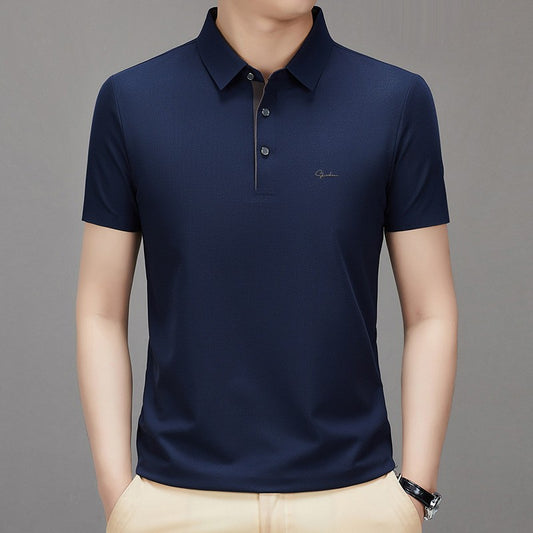 Summer trend casual lapel T-shirt for men