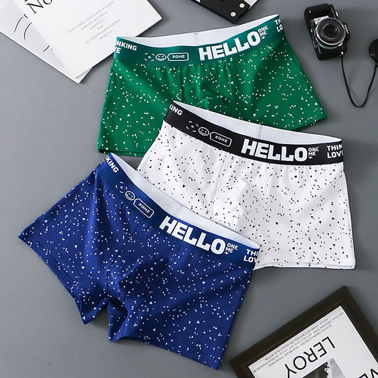 hou475-Men's Cotton Comfortable Breathable Boxer Briefs