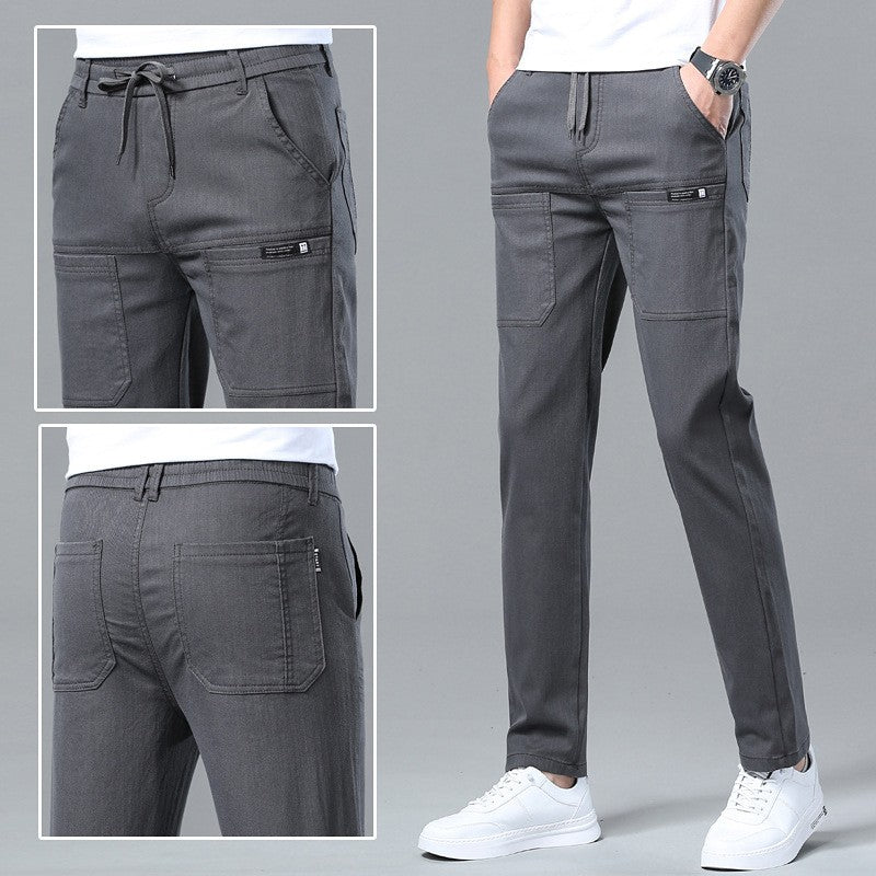 luu496-Men's  thin stretch casual pants