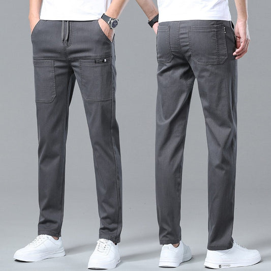 luu496-Men's  thin stretch casual pants