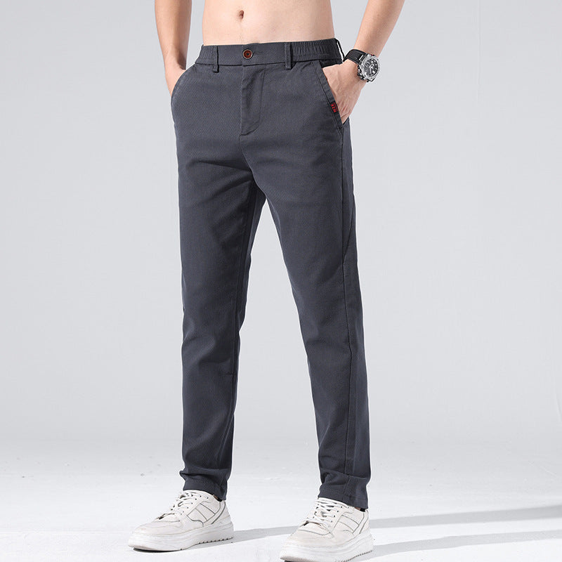 cf46-Men's Casual Straight Slim Fit Pants