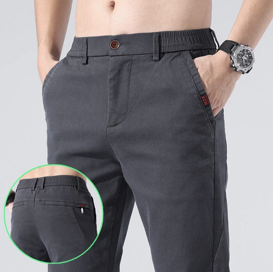 cf46-Men's Casual Straight Slim Fit Pants