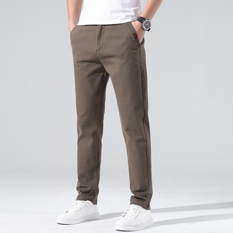 cf46-Men's Casual Straight Slim Fit Pants