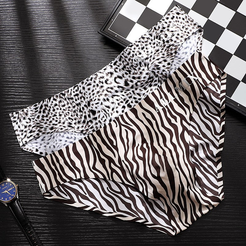 iq360-5 Pieces Leopard print sexy men's briefs