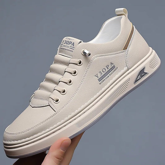 Men's breathable casual leather shoes