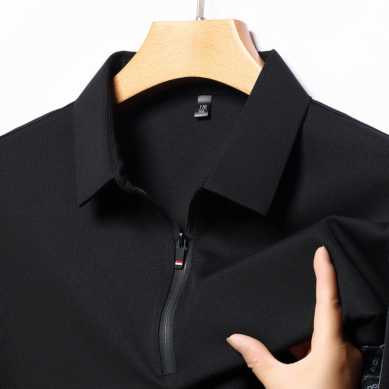 Men Spring Business Casual Striped Long Sleeve T-shirt(you227)