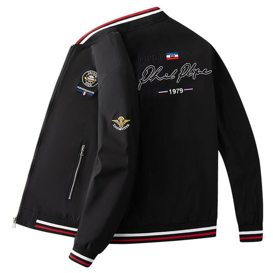 Spring and Autumn Embroidery Trendy Men Flight Suit Jacket