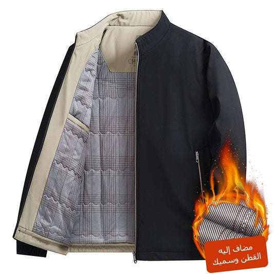 zq268-Men's thickened warm cotton coat