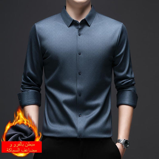 ycm139-Men's autumn and winter thickened long sleeve shirt