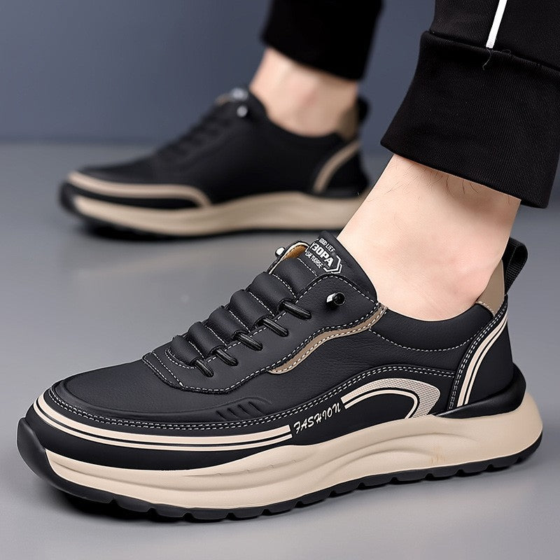 px74-Men's autumn sports casual leather shoes