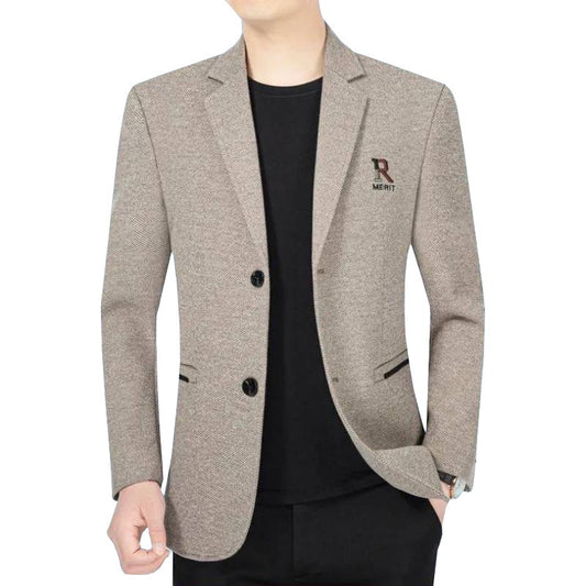 zq307-Fashionable high-end men's woolen suit jacket