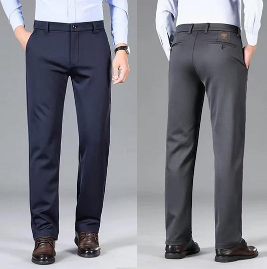 【اشتري 1 واحصل على 1 مجانا】Men's summer ice silk straight business suit pants(cm550)