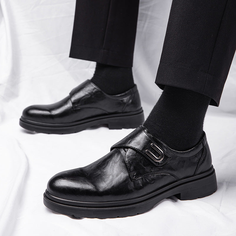 Men's British style formal soft-soled leather shoes