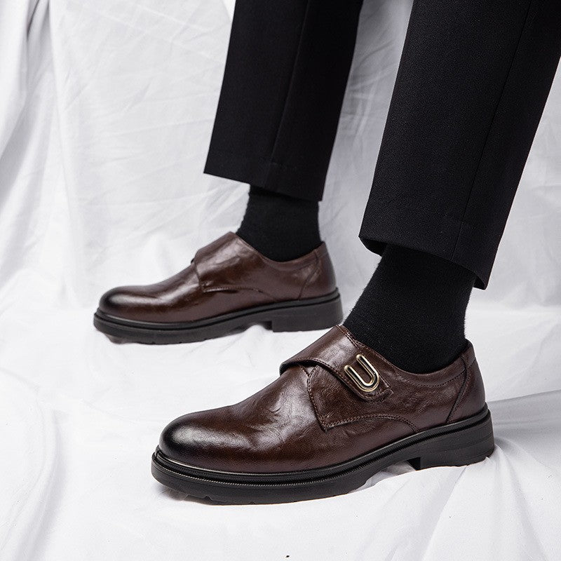 Men's British style formal soft-soled leather shoes