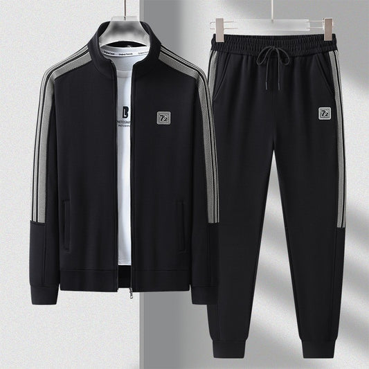 qh362-Men's casual fashion jacket and trousers suit