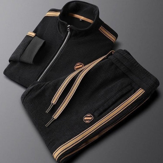 cm194-Men's warm casual trendy sports suit