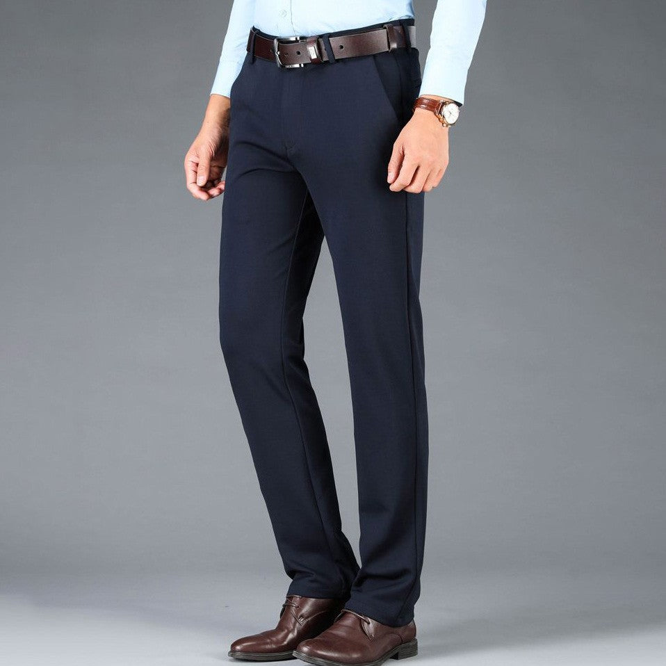 zd326-Ice Silk Casual Slim Straight Men's Trousers