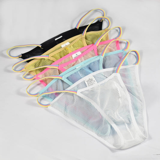 luu259-Men's lightweight breathable striped underwear